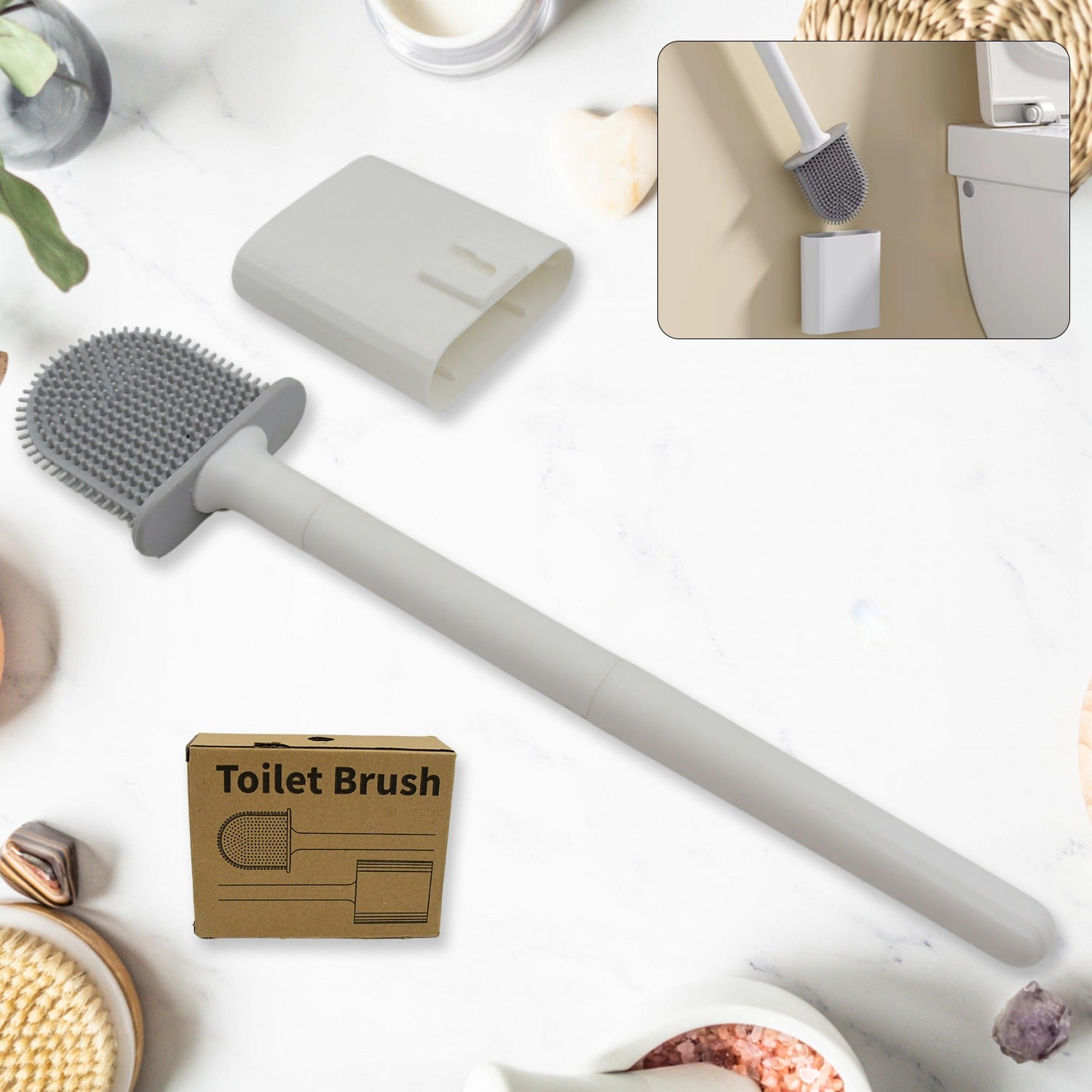 Portable Silicone Toilet Brush – Wall-Mounted, Anti-Drip Cleaner with Non-Slip Handle Portable Silicone Toilet Brush – Wall-Mounted, Anti-Drip Cleaner with Non-Slip Handle